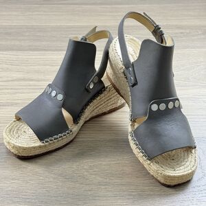 Rag Bone Shoes Women 5 Sayre II Espadrille Wedge Slingback Leather Sandals Open